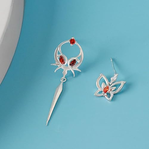 MayDee 5 Paar Heaven Official’s Blessing Ohrringe Xielian Huacheng Cosplay Accessories Unregelmäßige Quasten Ohrringe Couple Ohrstecker