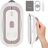 Travel Iron with Global Voltage, Mini Dry Iron for Clothes, 100-240V, 300W Max, Ceramic Non-Stick Soleplate, 0.8lbs Lightweight, 60s Heat Up