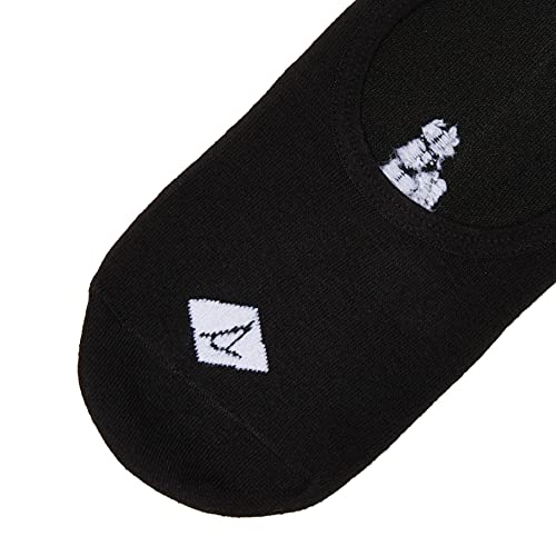 Sperry Top-Sider Men's Solid Canoe 3 Pair Pack Liner Socks, Black, 10-13 (Shoe Size 6-12) #TOP2