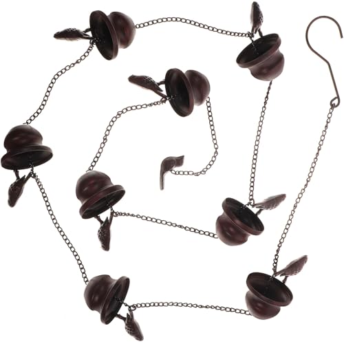 EPIGEIST Catena Antipioggia in Metallo da 2,4 M Tazza Raccogli Pioggia per Esterni, Catena Decorativa per Giardino e Cortile, Sostituzione Grondaia per Uso Domestico e Ristrutturazione