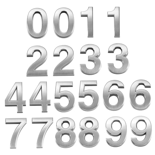 PENIKOKO 20個 立体数字ドア番号 自己粘着製 耐錆防変形 ホテルルーム アパート住所用 メールボックス番号シール