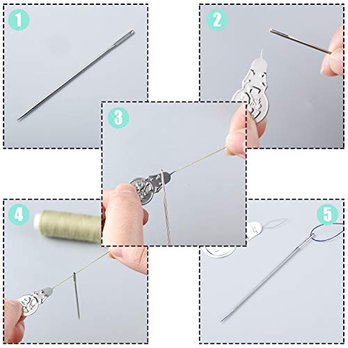 image for Jexine 100 Pieces Needle Threader Stitch Insertion Hand Machine Sewing