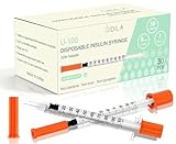 QIDILA U-100 1ml/cc Disposable Insulin Syringe with 30G 5/16' (8mm) Needle | Individually Wrapped | 30 Pack