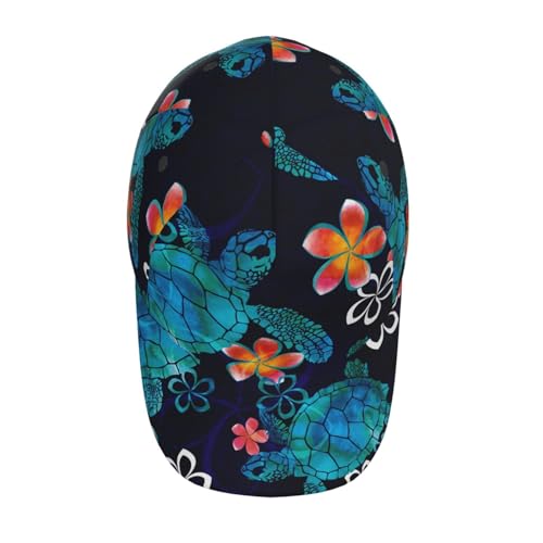 Gorra ajustable unisex con diseño de tortuga marina miniatura 4