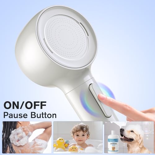 Regadera con mango desmontable, alta presión, 3 modos, rotación 360°, sistema antical y autolimpiable miniatura 5