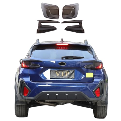 Daeiclru Car Tail Light Lamp Cover Compatible with Subaru Crosstrek GU 2024 2025, Smoked Taillight Shell Trim Cover Rear Taillight Protection Cover Exterior Accessories