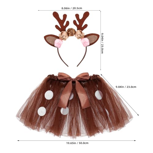 Disfraz de Reno con Diadema para Niñas miniatura 4
