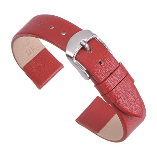 uxcell Red Genuine Leather Band 18mm