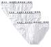 BOSS HUGO BOSS Men's Cotton Stretch 3 Pack Mini Brief, White, Large