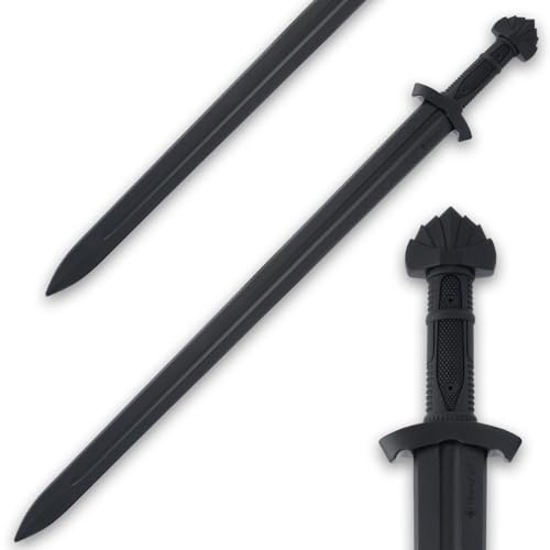 Premium Polypropylene Training Viking Sword Practice Weapon | Virtually Unbreakable | Textured Handle | 38.5