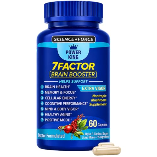 Brain Supplements for Memory & Focus - Nootropic Brain Health - Cognitive Performance, Clarity, Energy, Mental Vigor, Shilajit - Alpha Choline, Lion's Mane, Bacopa, 18 Premium Ingredients