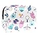 Trousse de maquillage portable avec fermeture éclair - Trousse de toilette de voyage pour femme - Rangement pratique - Trousse de maquillage mignonne pour jouets et vêtements