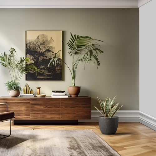 Image of Kante Accent Round Bowl Vintage BRN Concrete Planter 14 inch Dia, Outdoor