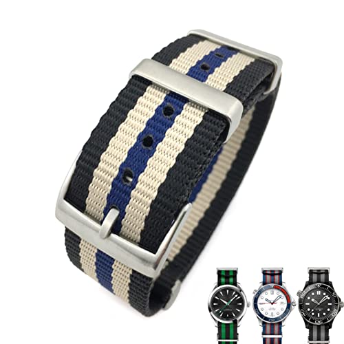 Bracelet montre nylon 20 mm 22 mm pour remplacer toile usée Seamaster