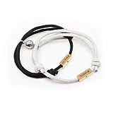 ORFAN Custom Couples Bracelet Adjustable Attract Couples Bracelet Personalized Engraved Love Bracelet for Men and Women (Style 3, Her King♛ His Queen♚)