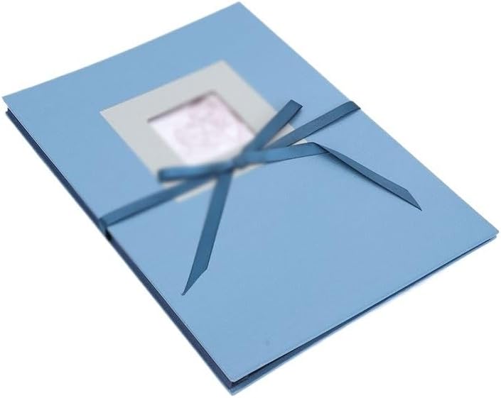 Travel Growth Commemorative Book ﻿ Folding Signature Book Business Event Meeting Book Account Book Applicable to photos, receipts, star cards, etc(Blue)