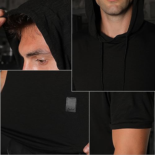 Cot-Oath Mens Workout Sweatshirt Athletic Hoodies - Stylish Gym Running Hoodies Lightweight Pullover3