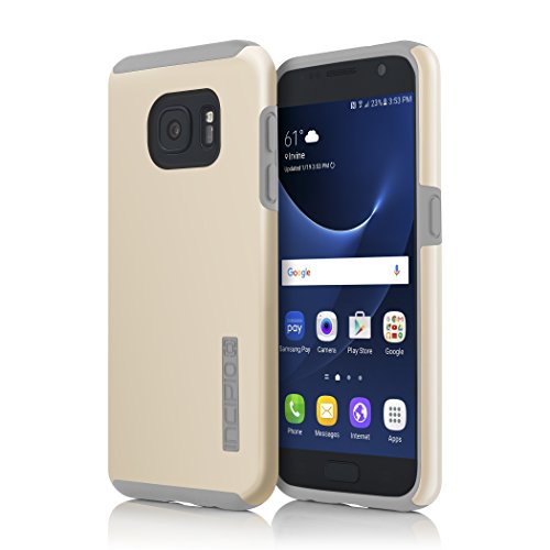 Samsung Galaxy S7 Case, Incipio Dualpro, Hard Shell Case With Impact-Absorbing Core Shock-Absorbing Impact-Resistant Dual-Layer Cover - Champagne/Light Gray #TOP1