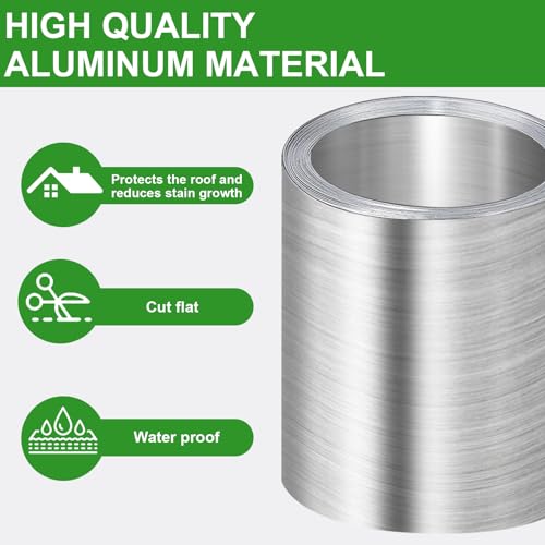 succulentlovers 4\'\' x 20\' Aluminum Flashing Roll - Roof Flashing, 0.2mm Thickness Aluminum Roof Panels, Metal Roof Flashing for Sealing Windows Doors, Shed Weatherproofing Areas - Thumbnail 4
