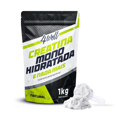 Creatina Monohidratada 1kg em Pó Sem Sabor 4Well