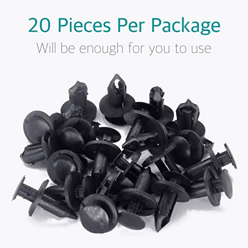 Lantee Car Clips - 20 Pieces Universal Nylon Plastic Fastener Rivet Clips, 8Mm #TOP4