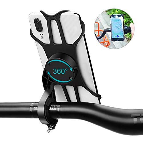 Handyhalterung Fahrrad,360° Drehbare Handyhalter Fahrrad, Universal Abnehmbare Motorrad Handyhalterung Fahrrad Anti-Shake Fahrradhalterung für 4-6,5 Zoll Smartphone