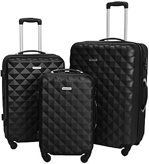 HyBrid & Company Luggage Set Durable Lightweight Hard Case Spinner Suitcase LUG3-SS577A, 3