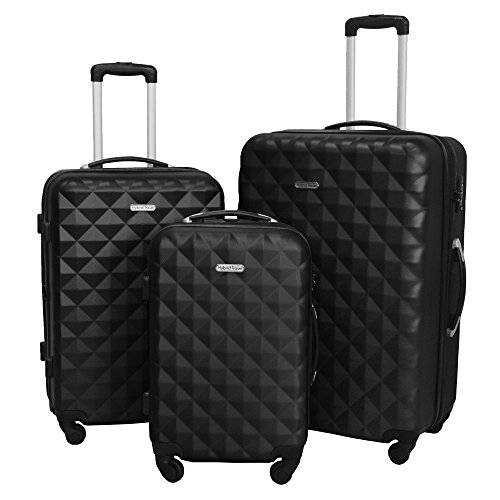HyBrid & Company Luggage Set Durable Lightweight Hard Case Spinner Suitcase LUG3-SS577A, 3