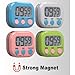 Acomingwin 4 Pack Digital Timer for Kids, Kitchen Timer for Cooking, Classroom, Study, Exercise with Countdown/Up Mode - Loud Alarm, Large Display - AAA Battery Operated (Not Included)
