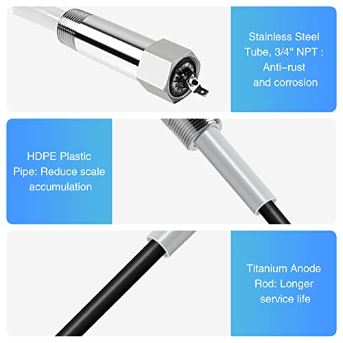 Powered Anode Rod, Briidea Water Heater Anode Rod Made of Titanium (40-89 Gallon Tank), Anti-Rust and Corrosion, Reduce Limescale by briidea - Image 4