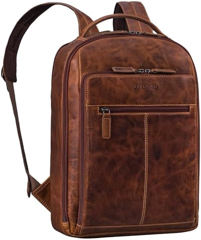 STILORD "Nami Leather Backpack for 15 Inch Laptop - Stylish Busin...