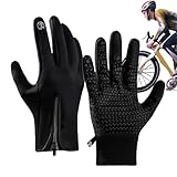 Genérico Guantes Impermeables para Running - Guantes Aislantes de Felpa con Pantalla Táctil | Manoplas Aislantes Reforzadas,