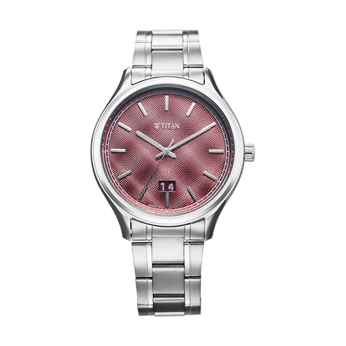 Titan Palette of Colours Quartz Magenta Dial Watch for Men