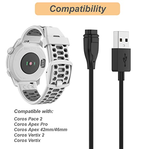 Nisyctk Charger for Coros Pace 3, Pace 2, Apex Pro, Apex 42mm/46mm, Vertix, Vertix 2 - Replacement USB Charging Cable for Coros Sport Watch (3.3ft/1m) by Nisyctk - Image 2