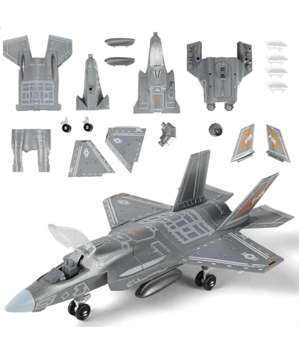 Image of Fighter Jet Toy, Fighter Jet Model, Fighter Jet, 1:75 F-35 Stealth Fighter Model, Highly Detailed Collectible for Aviation Enthusiasts, for Home and Office Display