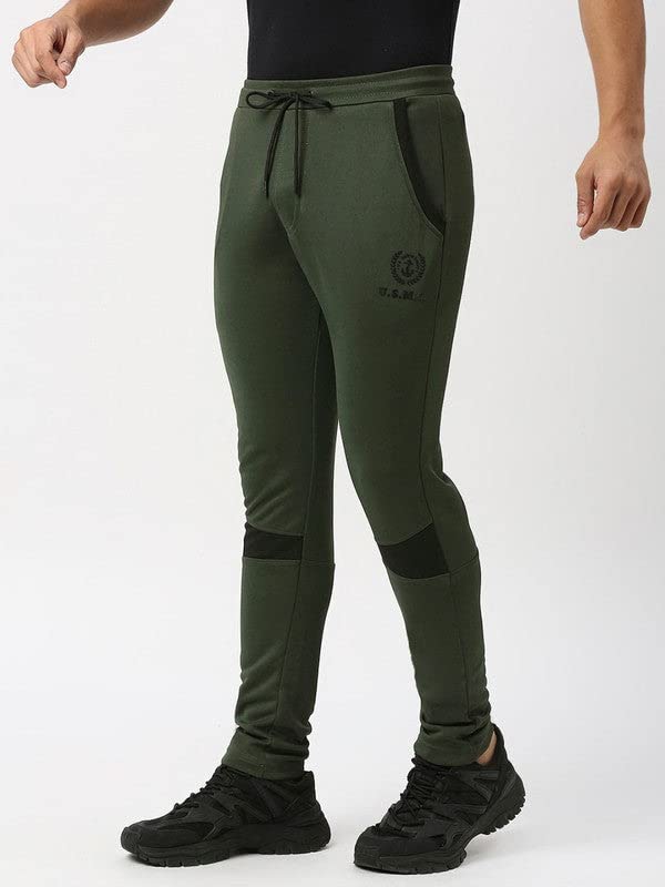 Image of USMC Mens Pure Cotton Casual Jogger /Track Pant Regular Fit Active Wear Workout, Running, Gym, Tracking Pants with Drawstring and Pockets - UM1KJ4C