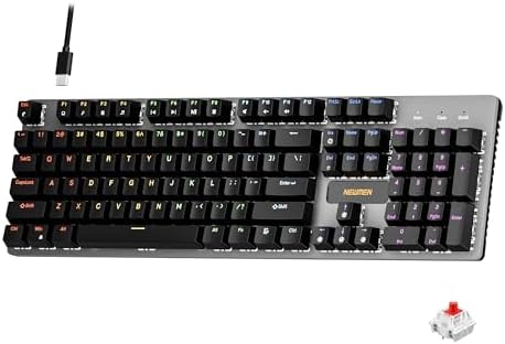 Newmen GM325Pro Mechanical Keyboard,Gaming Keyboard 104 Keys Red Switches