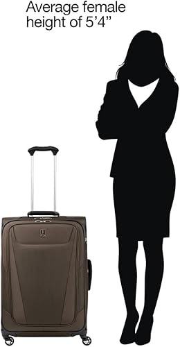 Miniatura 8 de Travelpro Maxlite 5 Softside - Equipaje expandible con 4 ruedas giratorias, maleta ligera, para hombres y mujeres, Moca