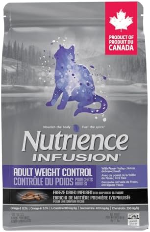 Nutrience Infusion Adult Weight Control Cat Food, Chicken, 5 kg (11 lb) Bag