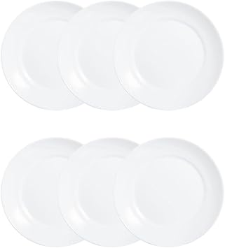 Luminarc Set of 6 Apy Opal Glass Dessert Plates 18 cm