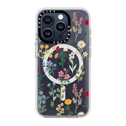 Coque iPhone 15 Pro MagSafe CASETiFY de qualité militaire Spring Botanicals 2