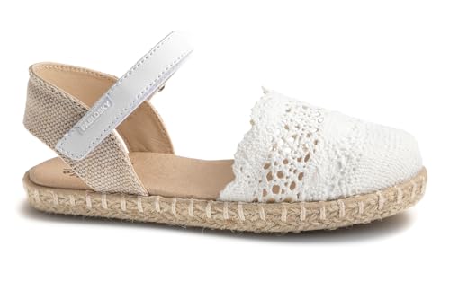 Pablosky Yute 610501 Sandales, Blanc, 34 EU