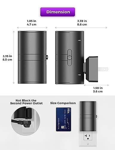 image for L LOHAS LED [2 Pack] Halloween Purple Night Light, Light Plug in with 