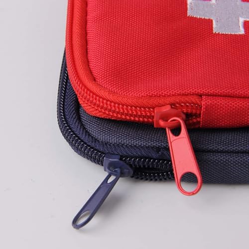 Image of First Aid Bag,Empty First Aid Pouch,Mini Portable Medical Bag for Outdoor Camping Hiking Travel Emergency,Multifunction Emergency Medicine Storage Bag-7x5 inch (Blue, 3)