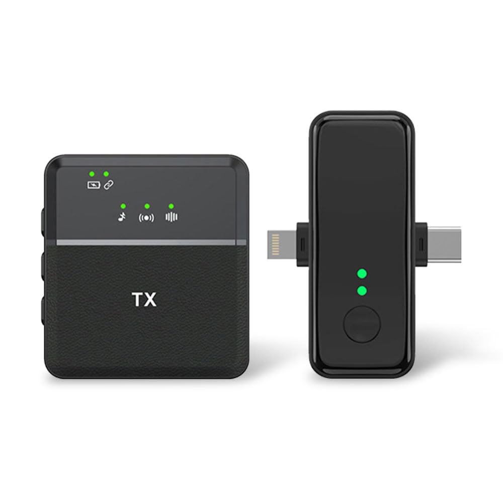 Pulgati 3 in 1 Wireless Lavalier Lapel Microphone for iPhone, iPad, Android for Video Recording, YouTube, Vlogging, Interviews. 3-Mode Noise Cancelation Filter / 65 ft. Range / 8-Hour Battery Life.