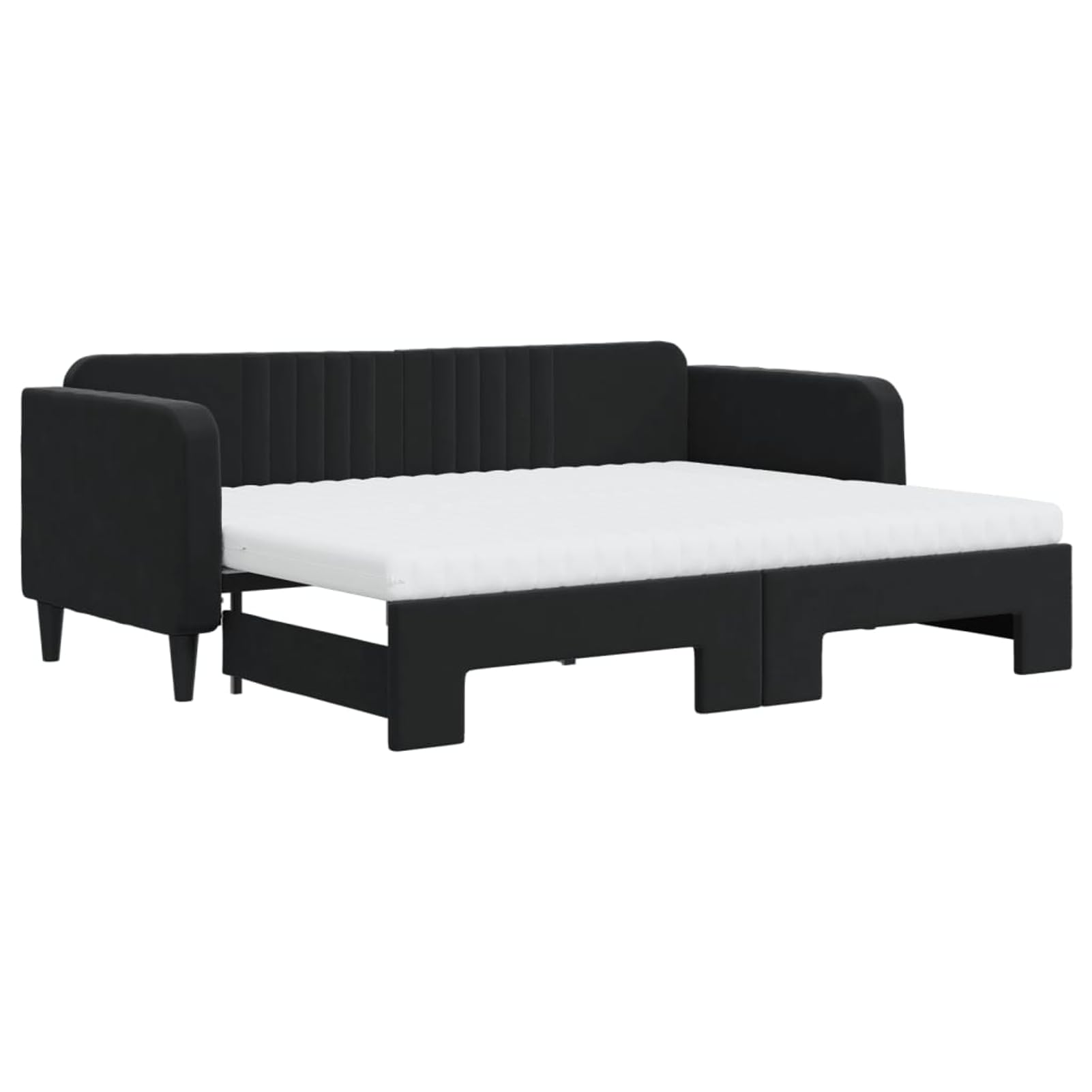 ATOMSTACK MAKER Divano letto pieghevole 2 in 1, in velluto, con 2 materassi in schiuma da 80 x 200 cm, struttura in legno e metallo, design moderno minimalista, per soggiorno o camera da letto degli