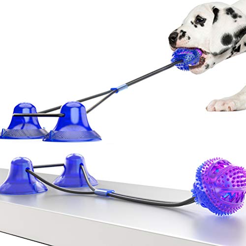 VILLCASE Pet Mordida Molar Brinquedo Com Ventosa CÃ£o Mastigar Brinquedos Auto Jogar Borracha Mastig