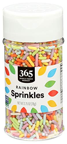 Image of 365 by Whole Foods Market, Rainbow Sprinkles, 2.75 Ounce, vegan (Pack of 2)