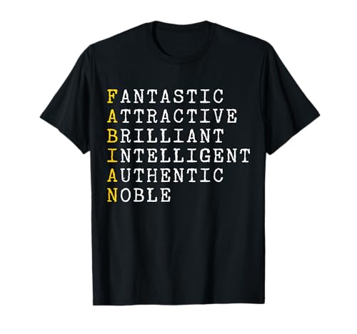 Fabian Personalized, Fabian Name, Boy Man Fabian T-Shirt