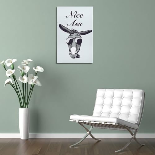 Impression sur toile d'âne vintage Nice ASS cadre 50x75 cm - 5